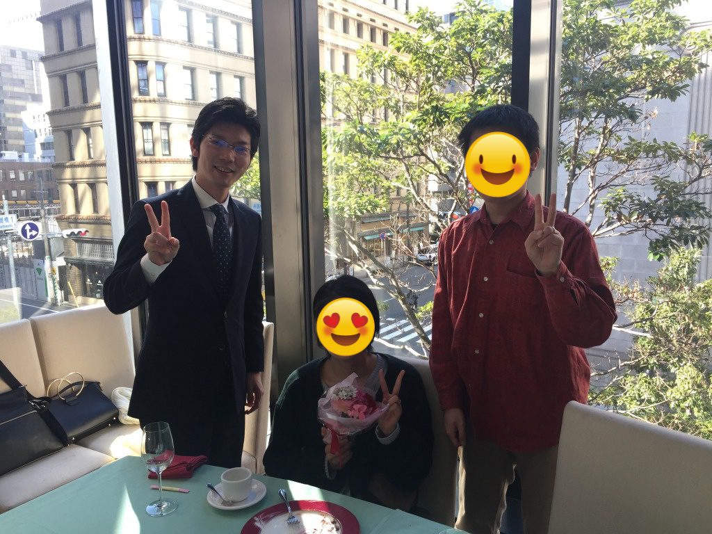 成婚されたお客様と成婚祝いにランチに行きました*\(^o^)/*