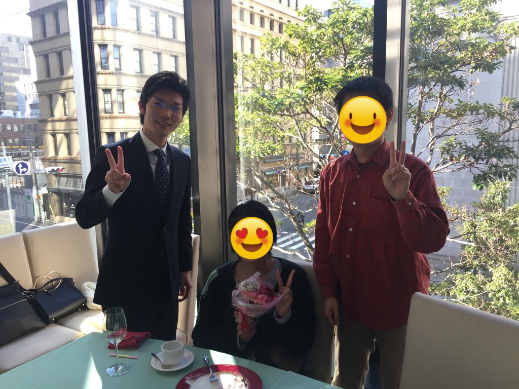 お客様とそのフィアンセ様と成婚お祝い